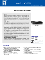 LevelOne 8-Port FXS H.323/SIP Gateway Datasheet