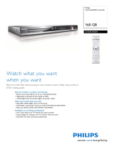 Philips DVDR3450H 160 GB Hard disk/DVD recorder User manual
