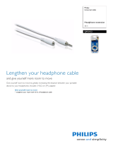 Philips SJM2102 Headphone extension 3.6 m Universal cable Datasheet