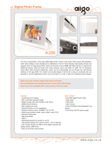 Aigo A396 6.5" Digital Photo Frame MP3 Datasheet