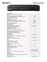 Sony RDR-VX450 Datasheet