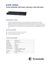 Dynamode 16-Port Rackmount KVM - No Cables Supplied Datasheet