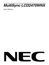 NEC LCD2470WNX User manual