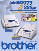 Brother IntelliFAX-885MC Plain Paper Fax User manual