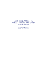 Axis 0209-031 User manual