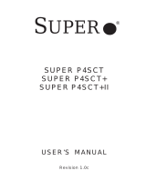 Supermicro SUPER P4SCT+II User manual