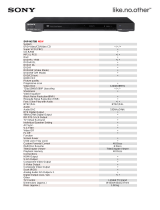 Sony DVP-NS78B Datasheet