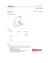 Sony MDR-NE2BLA Datasheet