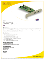 DeLOCK USB2.0 PCI card, 2+1 port Datasheet
