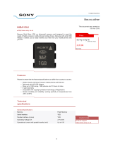 Sony MSA1GW-POKER Datasheet