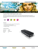 Conceptronic 4 ports PS2 KVM Switch with audio User manual