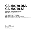 Gigabyte GA-MA770-DS3 Datasheet