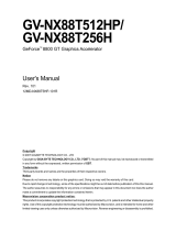 Gigabyte GV-NX88T512HP User manual