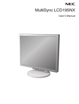 NEC MultiSync® LCD195NX Owner's manual