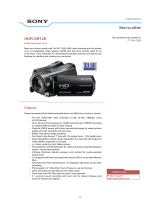 Sony HDR-SR12E User manual