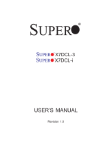 Supermicro MBD-X7DCL-I-B User manual