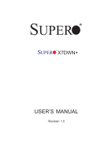 Supermicro MBD-X7DWN+-O User manual