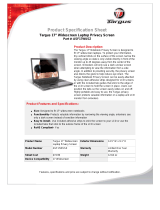 Targus 17" Widescreen notebook privacy filter Datasheet