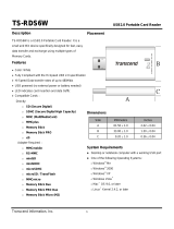 Transcend TS-RDS6W User manual