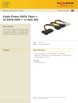 DeLOCK Cable Power SATA 15pin > 3x SATA HDD + 1x 4pin IDE Datasheet