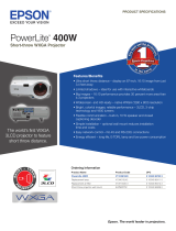 Epson V11H281020 - PowerLite 400W WXGA LCD Projector User manual