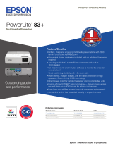 Epson PowerLite 83+ Datasheet