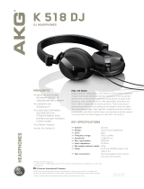 AKG Acoustics K518LEFSH User manual