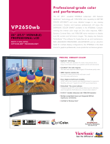 ViewSonic VP2650WB Datasheet