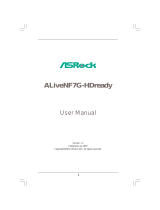ASROCK ALIVENF7G-HDREADY - V1.1 User manual