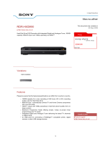 Sony RDR-HXD890S Datasheet