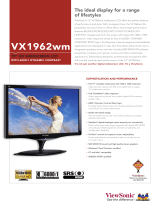 ViewSonic VX1962WM Datasheet