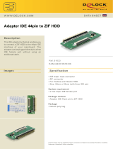 DeLOCK Adapter IDE 44pin pin to ZIF HDD Datasheet
