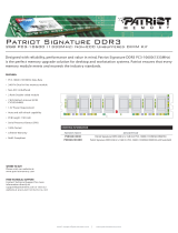 Patriot Memory DDR3 2GB (2 x 1GB) CL9 PC3-10600 (1333MHz) DIMM Kit Datasheet