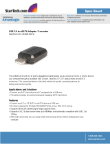 StarTech.com USB2ESATA Datasheet