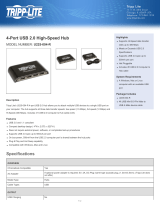 Tripp Lite 4-Port USB 2.0 High-Speed Hub Datasheet