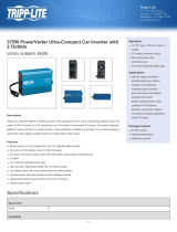 Tripp Lite 375W PowerVerter Ultra-Compact Car Inverter with 2 Outlets Datasheet