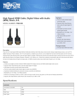 Tripp Lite High Speed HDMI Cable, Digital Video with Audio (M/M), 3-ft. Datasheet