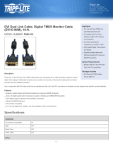 Tripp Lite DVI Dual Link Cable, Digital TMDS Monitor Cable (DVI-D M/M), 10-ft. Datasheet