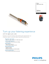 Philips SWV3566 2.0 m Digital audio cable Datasheet