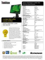 Lenovo L1940p - ThinkVision - 19" LCD Monitor Datasheet
