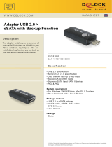 DeLOCK Adapter USB 2.0 > eSATA with Backup Function Datasheet