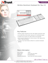 Trust Slimline Aluminium Keyboard for Mac CH Datasheet
