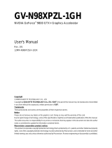 Gigabyte GV-N98XPZL-1GH User manual