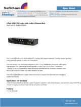 StarTech.com 4-Port USB KVM Switch Audio & Ethernet Hub Datasheet