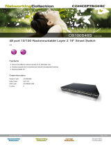 Conceptronic 48 port 10/100 Rackmountable Layer 2 19" Smart Switch User manual