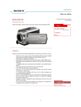 Sony DCR-SR77E Datasheet