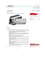 Sony DCR-SR37E Datasheet