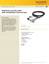 DeLOCK Notebook security cable Datasheet