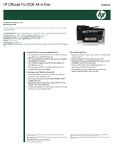 HP Officejet Pro 8500 All-in-One Printer - A909a Datasheet
