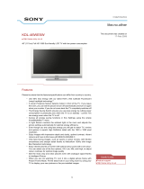 Sony KDL-46WE5WU Datasheet